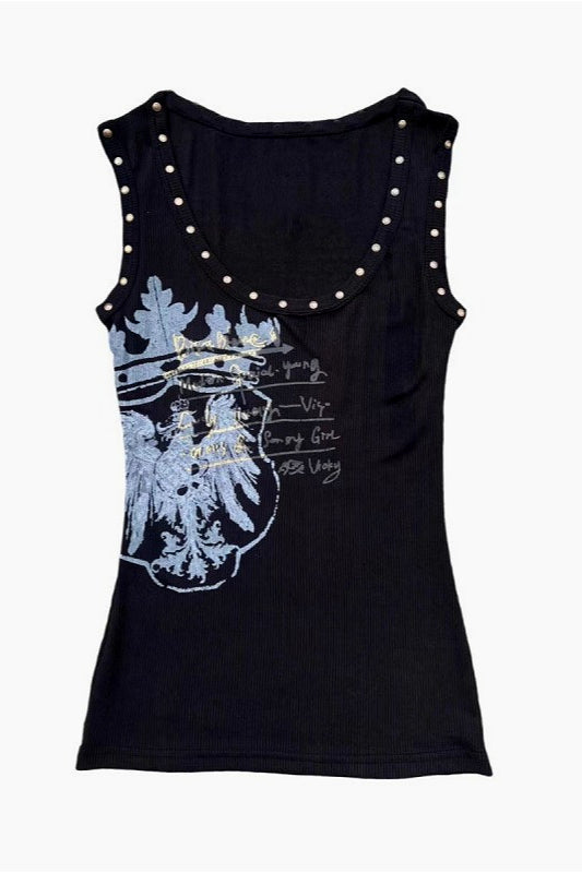 Y2K Slim Ripped Punk Tank Top Secondary image