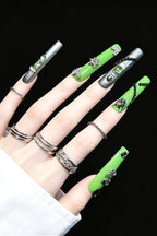 Cyberpunk Beaded Press On Nails