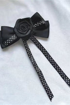 Polka Dot Bow Rose Hair Accs