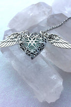 Romantic Luminous Wing Heart Necklace