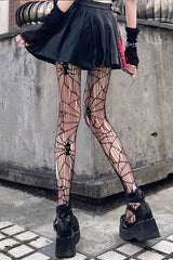 Gothic Spider Mesh Fishnet Socks