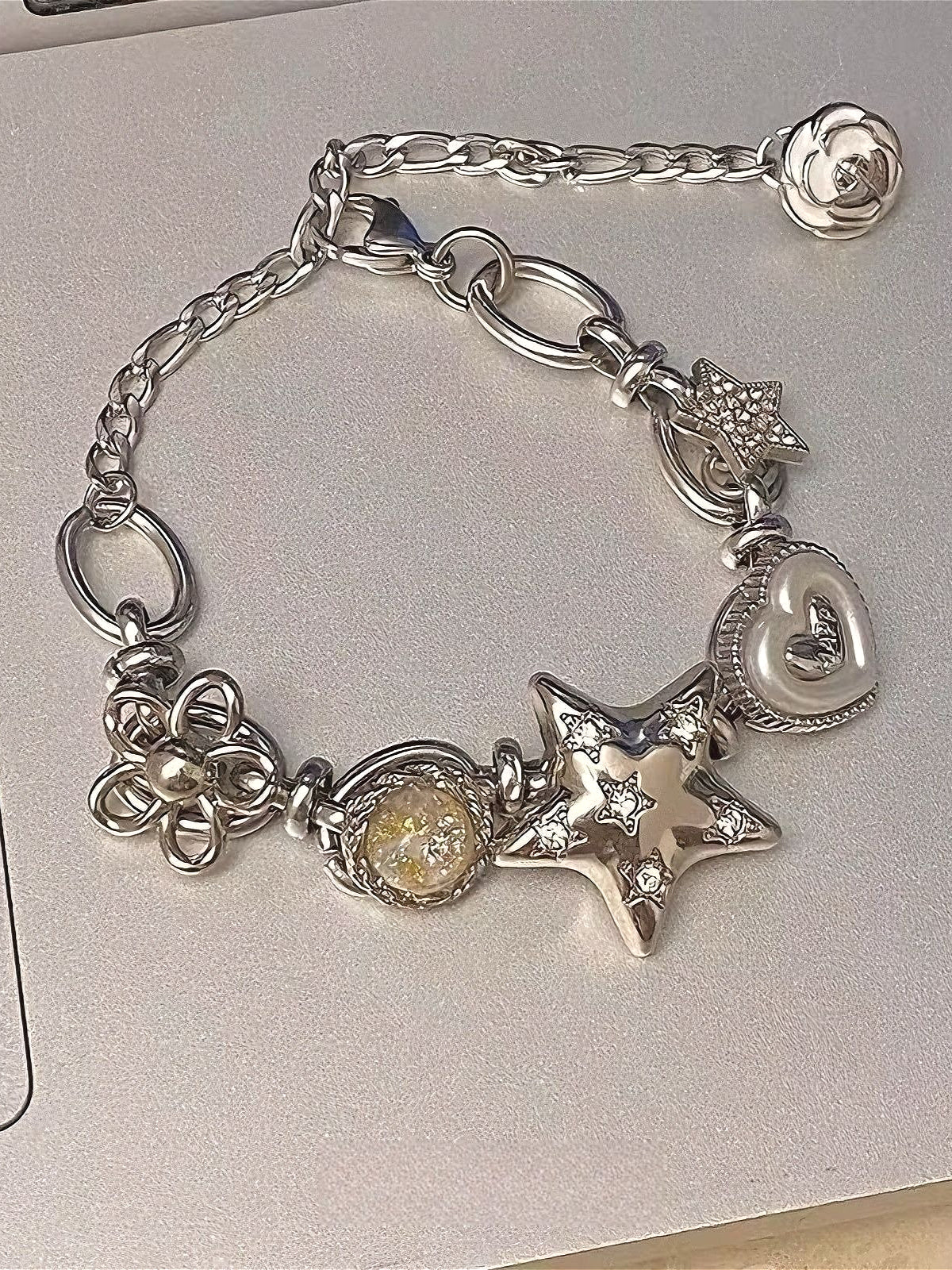 Y2K Rhinestone Playful Star Bracelet