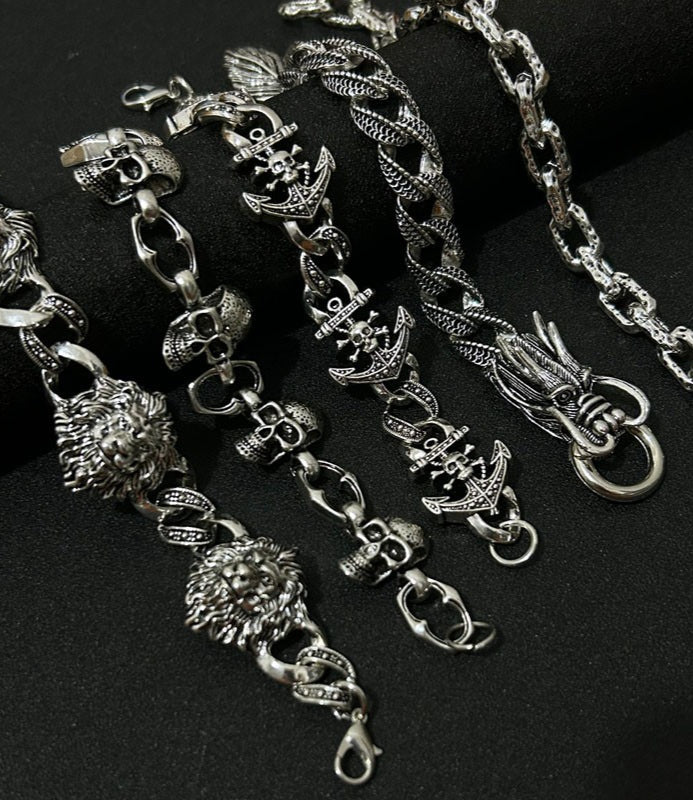 Vintage Gothic Punk Skull Bracelet