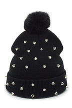 Warm Punk Rivet Knit Hat