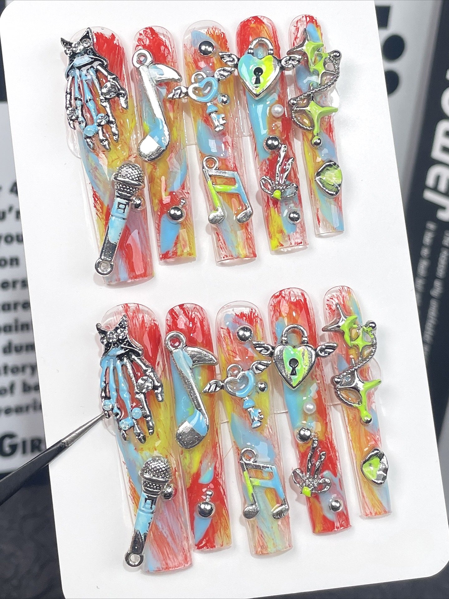 Punk Graffiti Tube Press On Nails