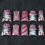 Y2K Leopard Punk Duck Nail Press On Nails