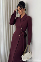 Lapel Wrap Tie Waist Coats