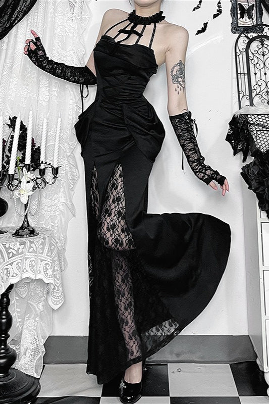 Lace Cross Mermaid Maxi Dress Secondary image