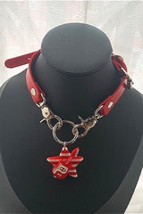 Punk Star Bass Metal Choker Necklace