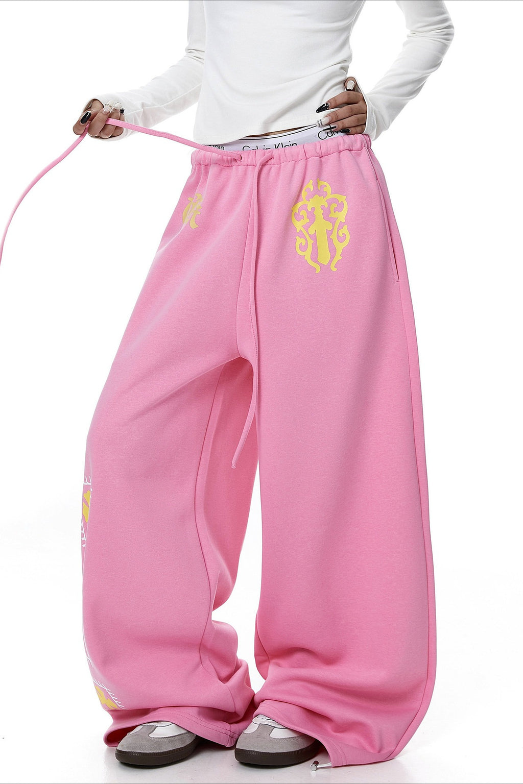 Skeleton Graphic Wide Leg Pants