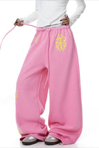 Skeleton Graphic Wide Leg Pants