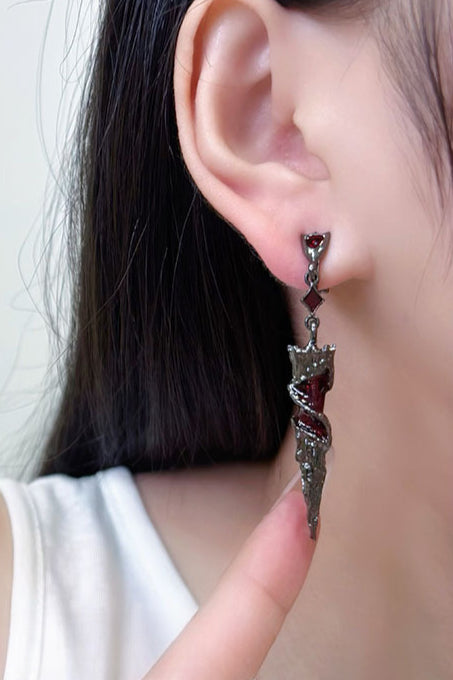 Elegant Zircon Red Cos Earings Secondary image