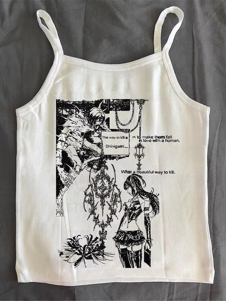 Cartoon Gothic Spaghetti Strap Camis Main image