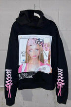 Drolandmiller Y2K Gothic Oversized Grunge Hoodie