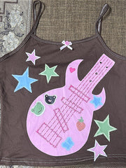 Y2K Cartoon Rock Cami