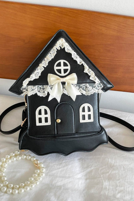 Lace Bow House Crossbody Bags