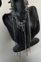 Punk Heavy Chain Tassel Necklace