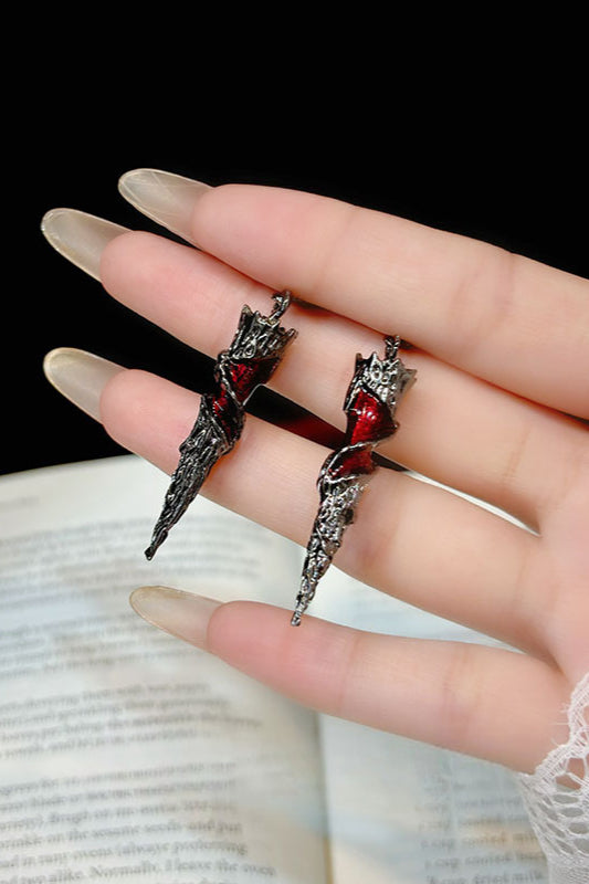 Elegant Zircon Red Cos Earings