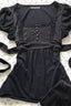 Vintage Puff Sleeve Lace Tie T-shirt