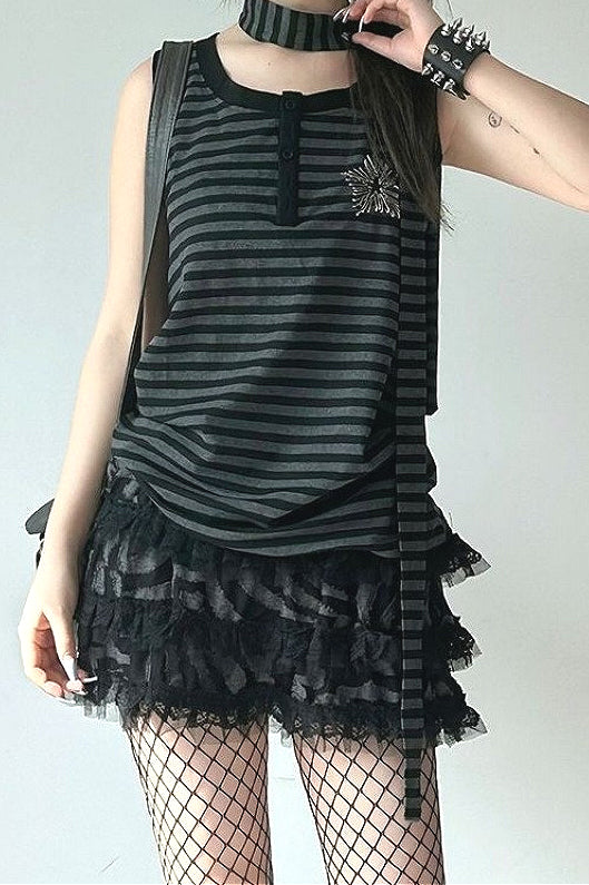 Y2K Striped Tank Top