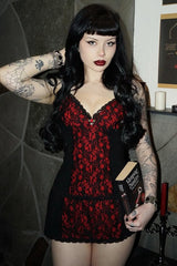 Gothic Lolita Rose Contrast Lace Crop Top