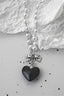 Vintage Silver Carved Heart Necklace