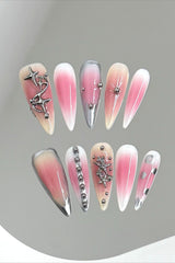 Y2K Blush Starburst Press On Nails