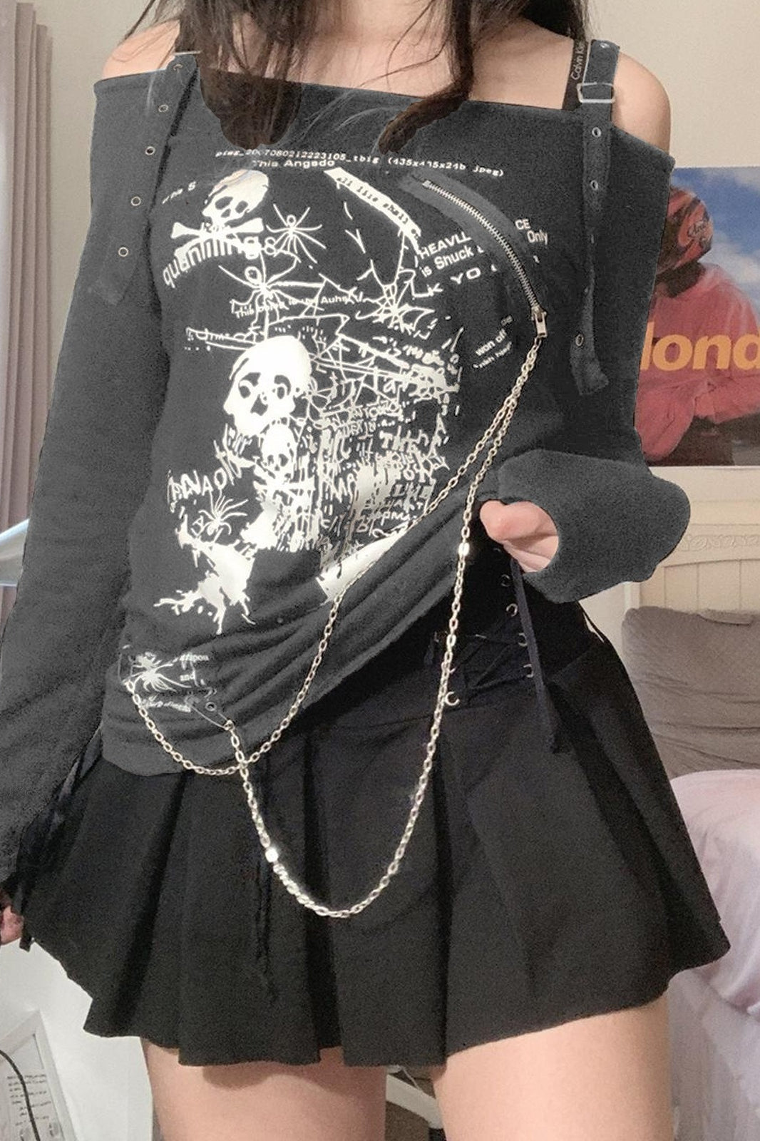 Halloween Skull Spider T-Shirt Secondary image