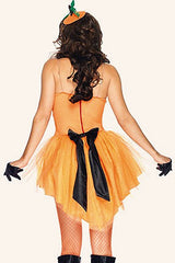 Pumpkin Party Dress Adult Cosplay Halloween Costume