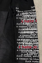 Graffiti Letter Drawstring Wide Leg Pants