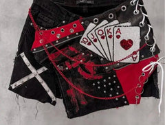 Gothic Sweetheart Baggy Denim Shorts