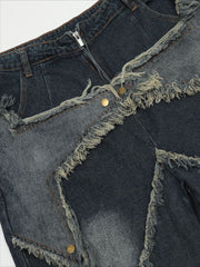 Vintage Star Loose Capri Shorts