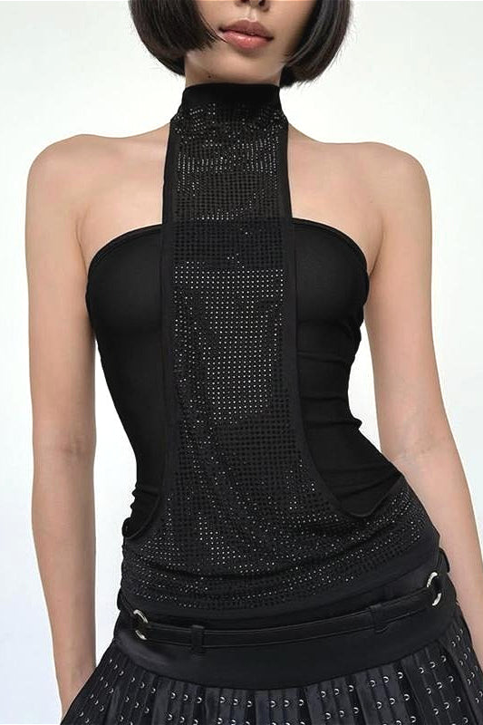 Y2K Street Hotfix Rhinestone Halter Top Main image