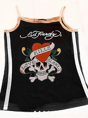 Vintage Skull Rose Print Cami