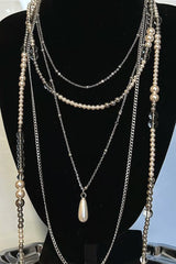 Vintage Multi-layer Beaded Floral Necklace