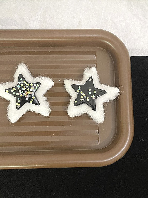 Star Plush Black White Hair Accs Secondary image