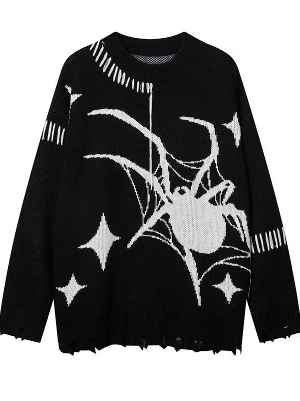 Vintage Distressed Punk Slouchy Knit  Sweater