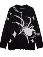Vintage Distressed Punk Slouchy Knit  Sweater