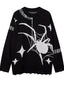 Vintage Distressed Punk Slouchy Knit  Sweater