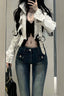 Cyber Punk Cropped Leather Moto Coat