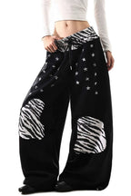 Leopard Double Waist Wide Leg Pants