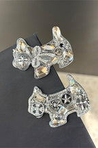 Punk Rhinestone Metal Dog Hair Accs
