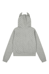 Vintage Polka Dot Harajuku Zip-Up Hoodie