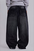 Distressed Graphic Denim Pants
