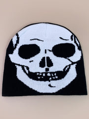 Warm Punk Skull Slouchy Hat