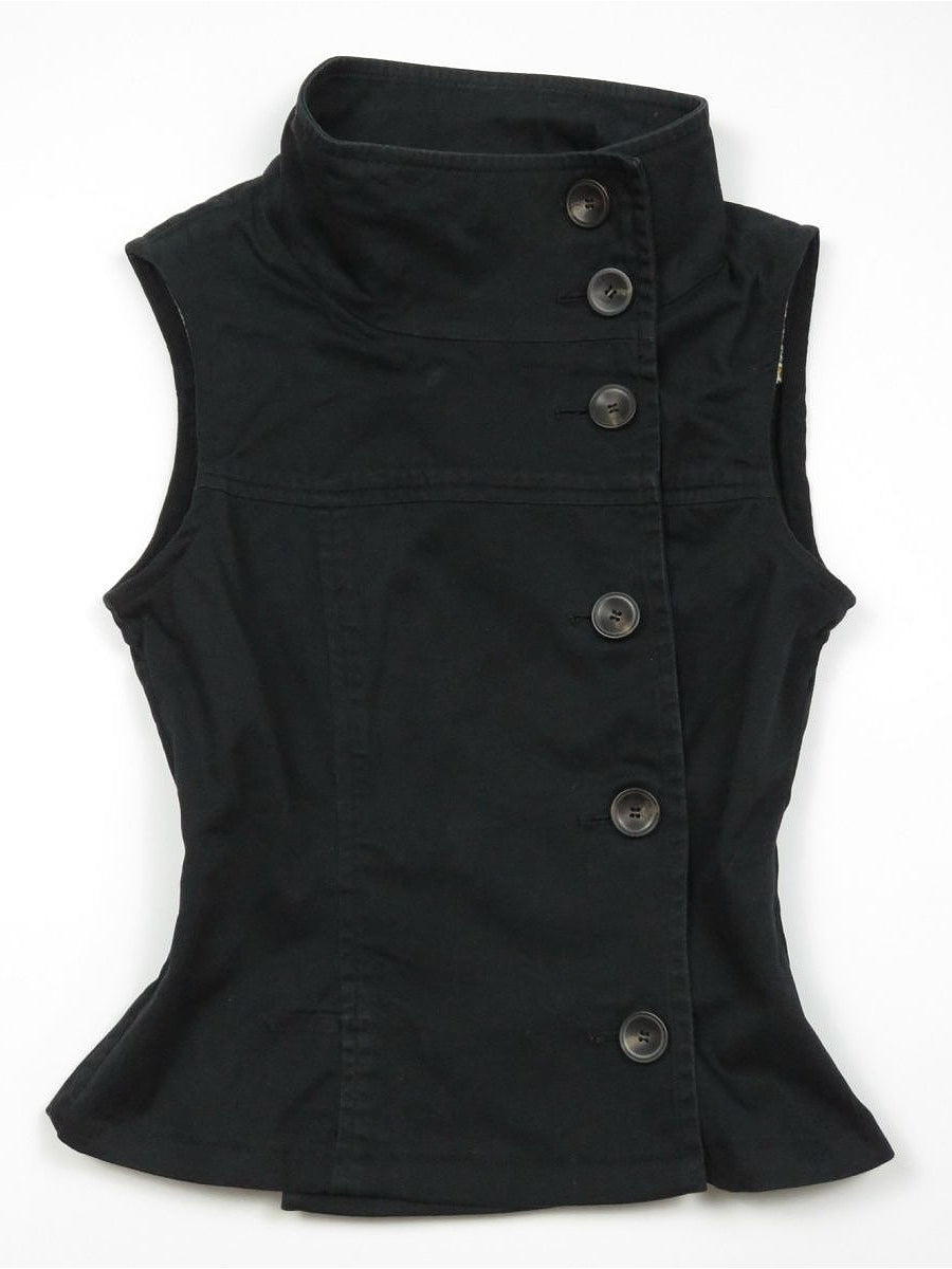 Retro Slim Stand Collar Tank Top