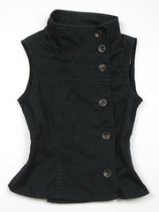Retro Slim Stand Collar Tank Top