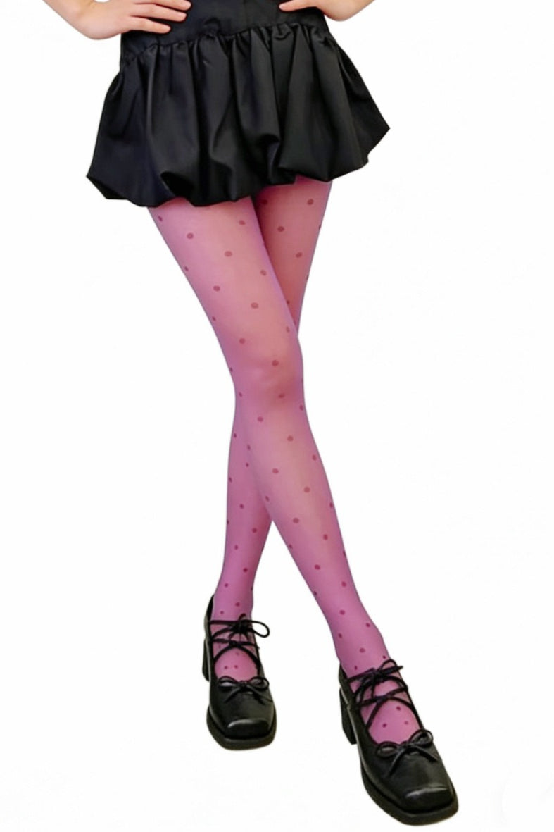 Y2K Sweet Colorful Polka Dot Tights Secondary image