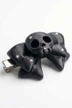 Y2K Black Skull Bow Hair Accs