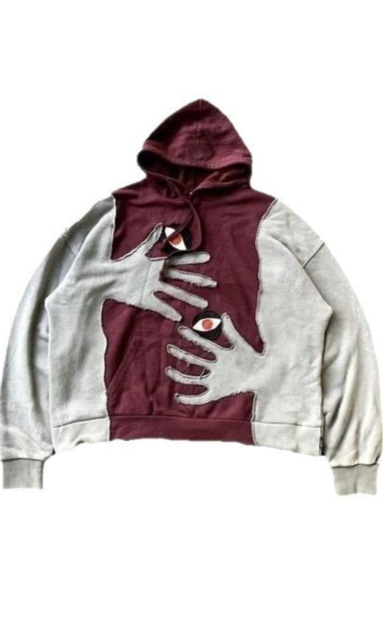 Skeleton Graphic Color Block Hoodies